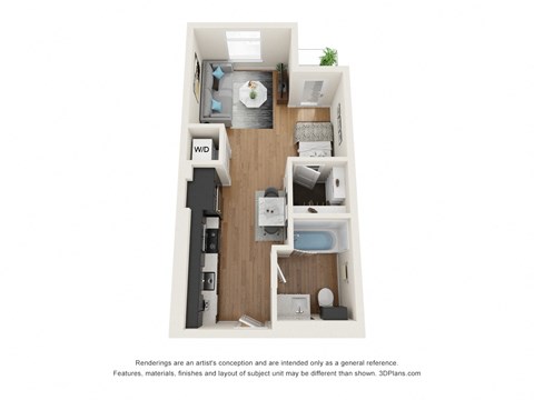 The Postmark Apartments S1B Floor Plan